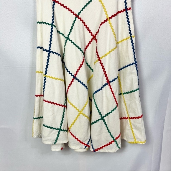 Modcloth Perky Personality Ric Rac Plaid Fit & Flare Mini Dress M - Picture 5 of 6